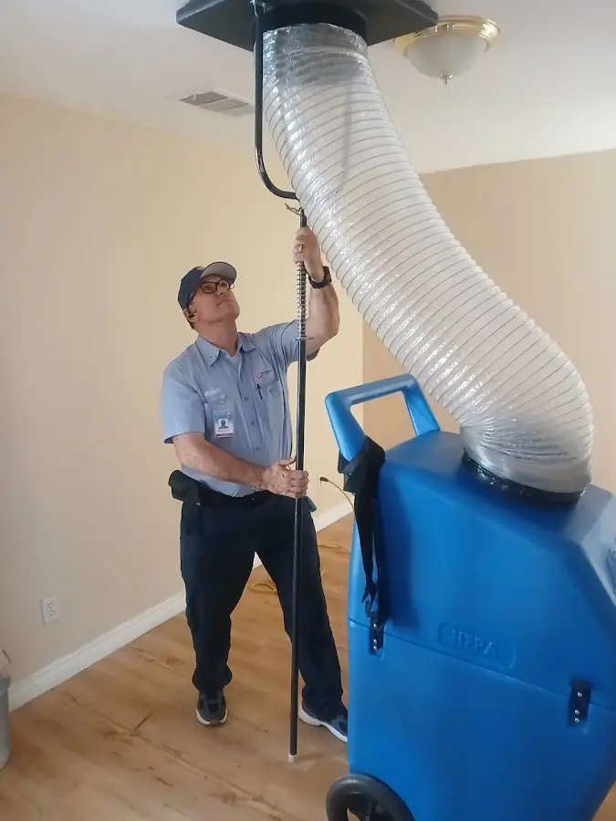 HVAC Installation technician using HEPA equipment in Summit Park